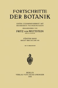 Cover Fortschritte der Botanik