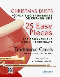 Cover Christmas Duets for Two Trombones or Euphoniums (bass clef) - 25 Easy Pieces for Beginners and Early Intermediate