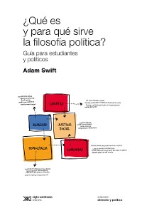 Cover ¿Qué es y para qué sirve la filosofía política?
