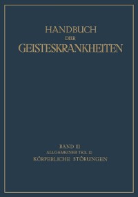 Cover Handbuch der Geisteskrankheiten