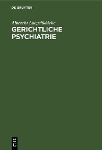 Cover Gerichtliche Psychiatrie
