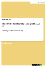 Cover Preiseffekte bei Indexanpassungen im DAX 30