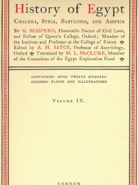 Cover History of Egypt, Chaldea, Syria, Babylonia, and Assyria, Vol. 9