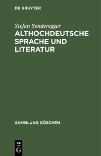 Cover Althochdeutsche Sprache und Literatur