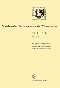 Cover Der Ort der Bundesrepublik in der deutschen Geschichte