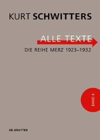 Cover Die Reihe Merz 1923–1932