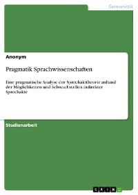 Cover Pragmatik Sprachwissenschaften