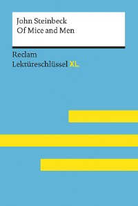 Cover Of Mice and Men von John Steinbeck: Reclam Lektüreschlüssel XL