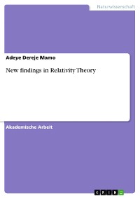 Cover New findings in Relativity Theory