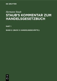 Cover (Buch 3: Handelsgeschäfte.)