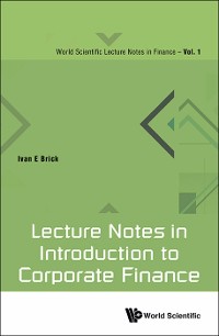 Cover LECTURE NOTES IN INTRODUCTION TO CORPORATE FINANCE