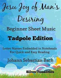 Cover Jesu Joy of Man's Desiring Beginner Piano Sheet Music Tadpole Edition