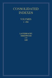 Cover International Law Reports, Consolidated Index