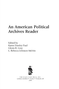 Cover American Political Archives Reader