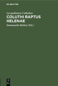 Cover Coluthi raptus Helenae