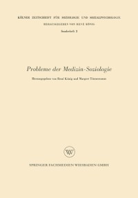 Cover Probleme der Medizin-Soziologie