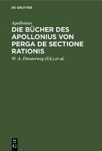 Cover Die Bücher des Apollonius von Perga de sectione rationis