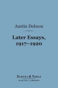 Cover Later Essays, 1917-1920 (Barnes & Noble Digital Library)