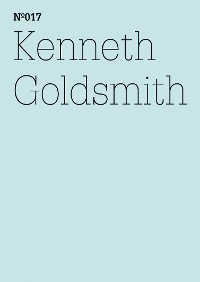 Cover Kenneth Goldsmith