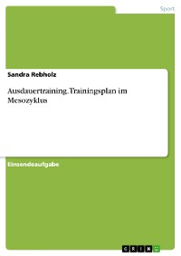 Cover Ausdauertraining. Trainingsplan im Mesozyklus