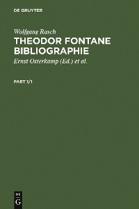 Cover Theodor Fontane Bibliographie