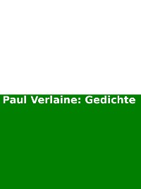 Cover Paul Verlaine: Gedichte