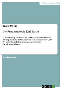 Cover Die Pneumatologie Karl Barths