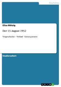 Cover Der 13. August 1932