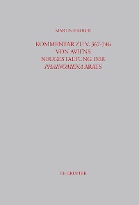 Cover Kommentar zu V. 367-746 von Aviens Neugestaltung der Phainomena Arats