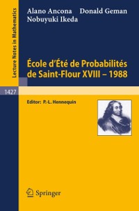 Cover Ecole d'Ete de Probabilites de Saint-Flour XVIII - 1988