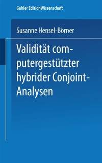 Cover Validität computergestützter hybrider Conjoint-Analysen