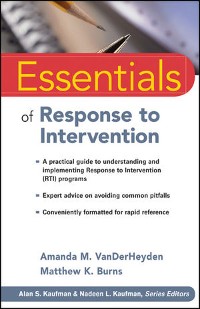 Cover Essentials of Response to Intervention