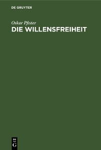 Cover Die Willensfreiheit