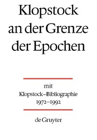 Cover Klopstock an der Grenze der Epochen