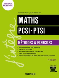 Cover Maths PCSI-PTSI - Methodes et exercices - 7e ed.