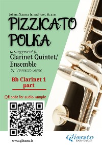 Cover Bb Clarinet 1 part of "Pizzicato Polka" Clarinet Quintet / Ensemble sheet music