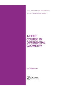 Cover A First Course in Differential Geometry