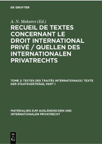 Cover Textes des Traités Internationaux/ Texte der Staatsverträge