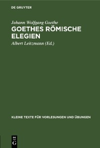 Cover Goethes römische Elegien