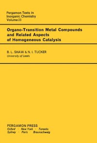 Cover Organo-Transition Metal Compounds and Related Aspects of Homogeneous Catalysis