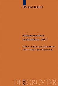 Cover Schleiermachers Liederblätter 1817