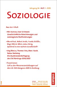 Cover Soziologie 1/2025