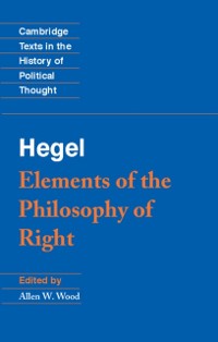 Cover Hegel: Elements of the Philosophy of Right