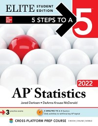 Cover 5 Steps to a 5: AP Statistics 2022 Elite Student Edition