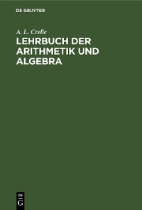 Cover Lehrbuch der Arithmetik und Algebra