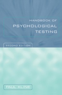 Cover Handbook of Psychological Testing