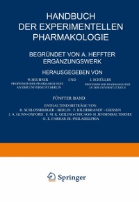 Cover Handbuch der Experimentellen Pharmakologie — Ergänzungswerk