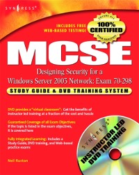 Cover MCSE Designing Security for a Windows Server 2003 Network (Exam 70-298)