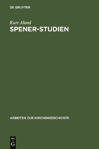 Cover Spener-Studien