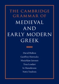 Cover Cambridge Grammar of Medieval and Early Modern Greek